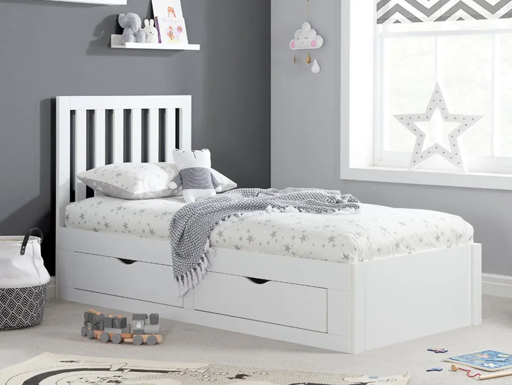 Birlea Birlea Appleby White Wooden 4 Drawer Storage Bed Frame
