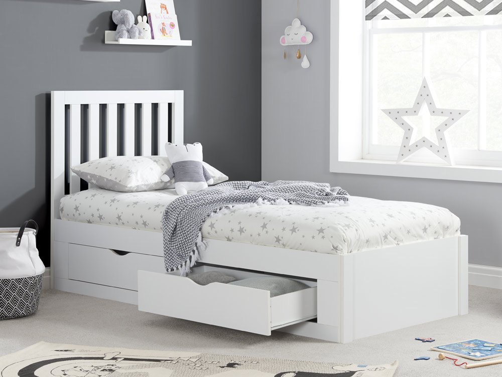 Birlea Birlea Appleby 3ft Single White Wooden 4 Drawer Bed Frame