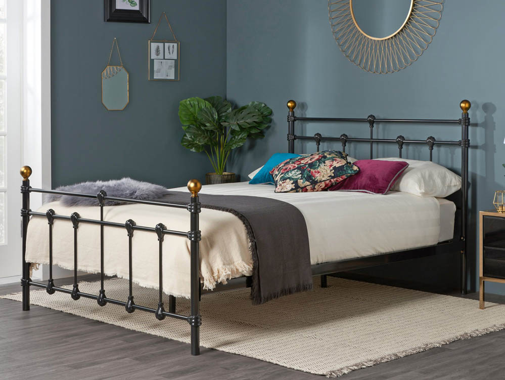 Birlea Birlea Atlas 4ft6 Double Black Metal Bed Frame