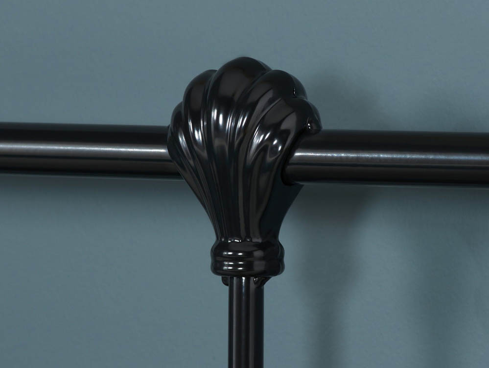 Birlea Birlea Atlas 4ft6 Double Black Metal Bed Frame