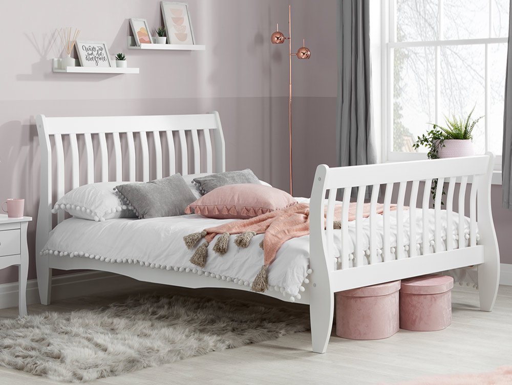Birlea Belford 4ft Small Double White Wooden Bed Frame Archers 