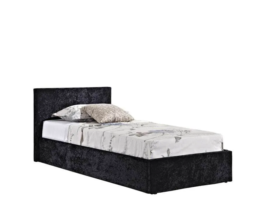 Birlea Birlea Berlin Black Crushed Velvet Glitz Fabric Ottoman Bed Frame