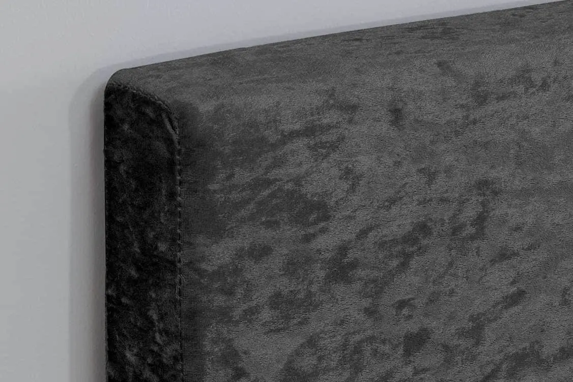 Birlea Birlea Berlin Black Crushed Velvet Glitz Fabric Ottoman Bed Frame