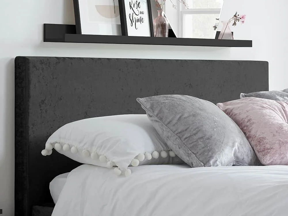 Birlea Birlea Berlin Black Crushed Velvet Glitz Fabric Ottoman Bed Frame