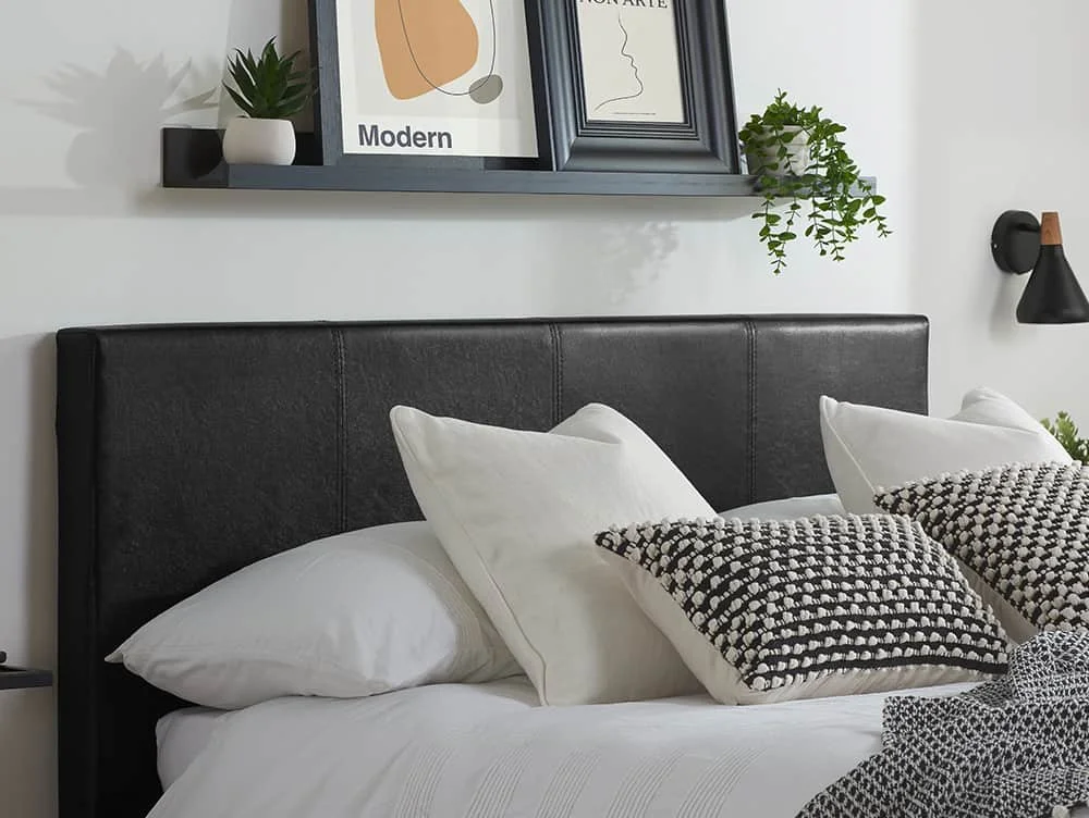 Birlea Birlea Berlin Black Faux Leather Ottoman Bed Frame