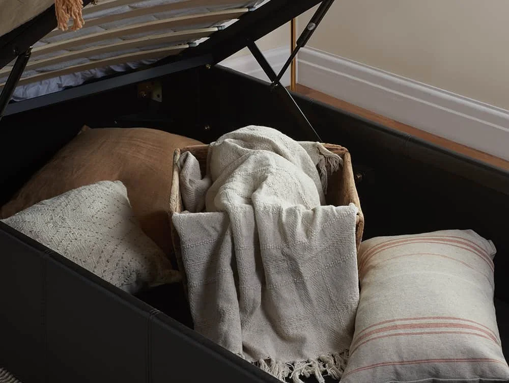 Birlea Birlea Berlin Brown Faux Leather Ottoman Bed Frame