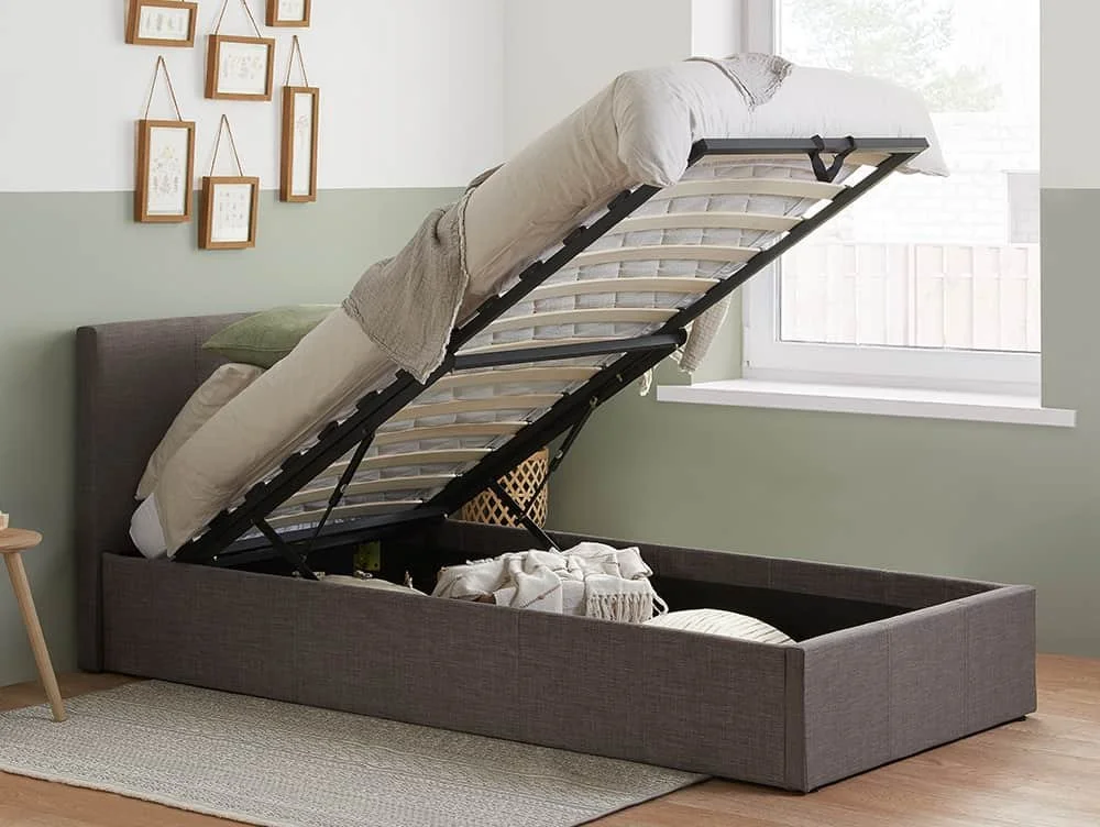Birlea Birlea Berlin Grey Fabric Ottoman Bed Frame