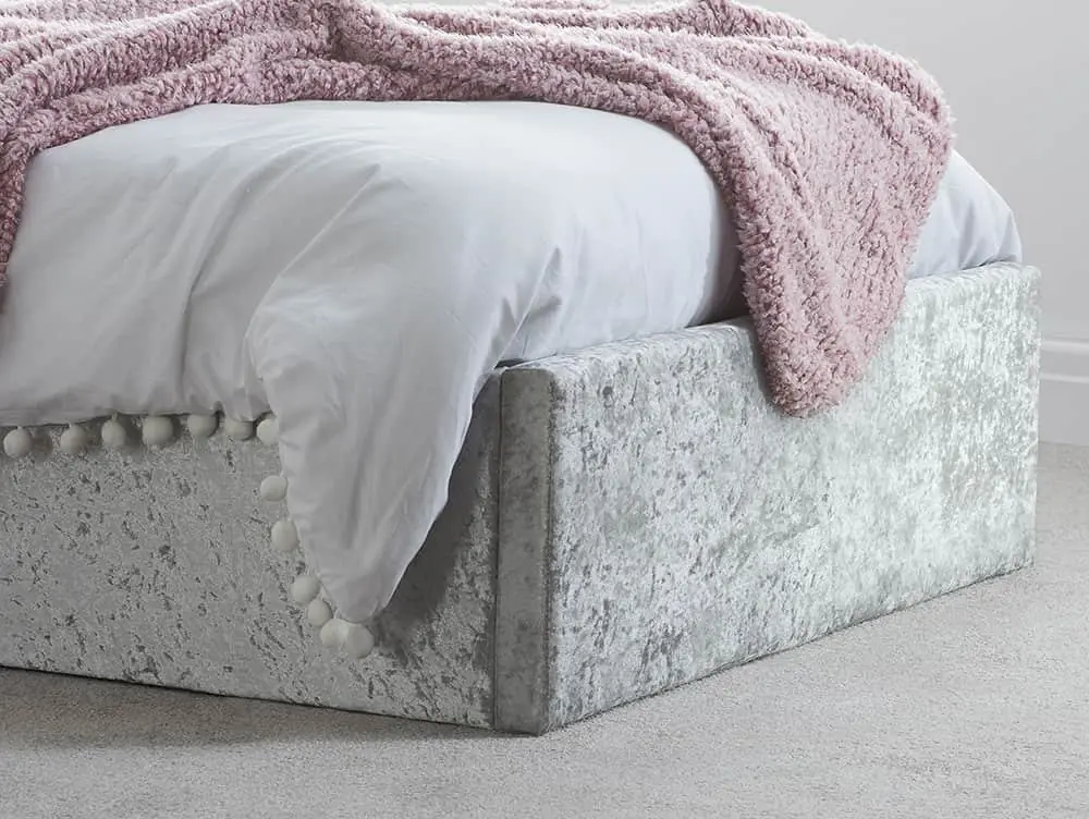 Birlea Birlea Berlin Steel Crushed Velvet Glitz Fabric Ottoman Bed Frame