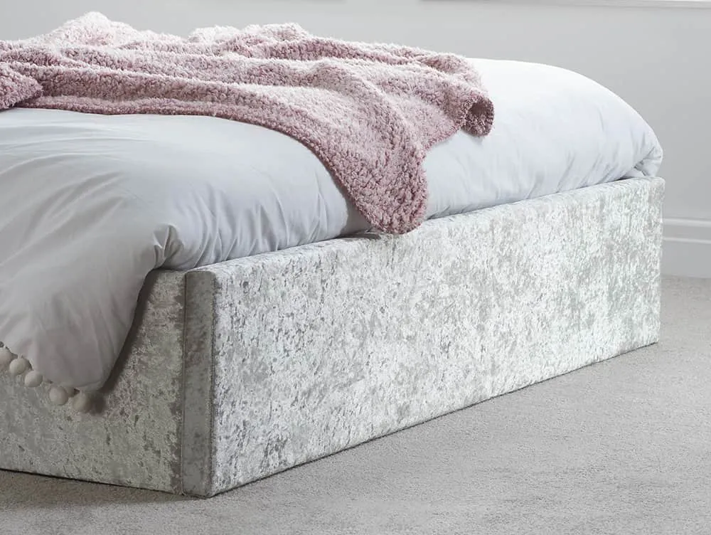 Birlea Birlea Berlin Steel Crushed Velvet Glitz Fabric Ottoman Bed Frame