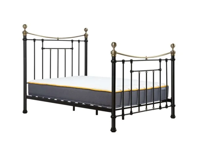 Birlea Birlea Bronte Black and Antique Brass Metal Bed Frame