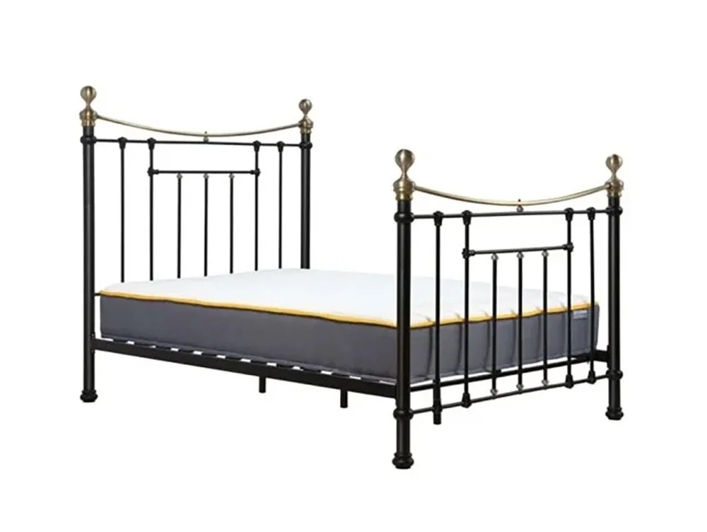 Birlea Birlea Bronte Black and Antique Brass Metal Bed Frame