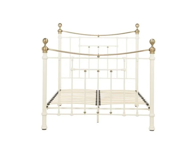 Birlea Birlea Bronte Cream and Antique Brass Metal Bed Frame