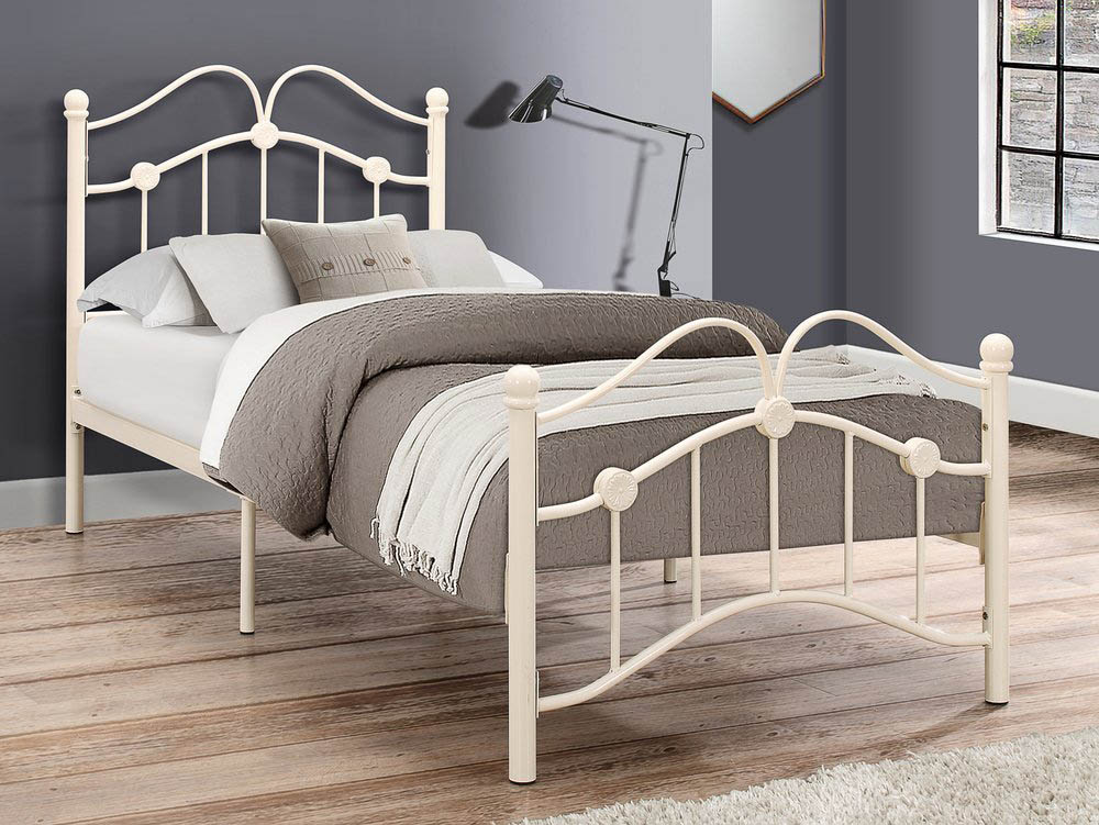 Birlea Birlea Canterbury 3ft Single Cream Metal Bed Frame