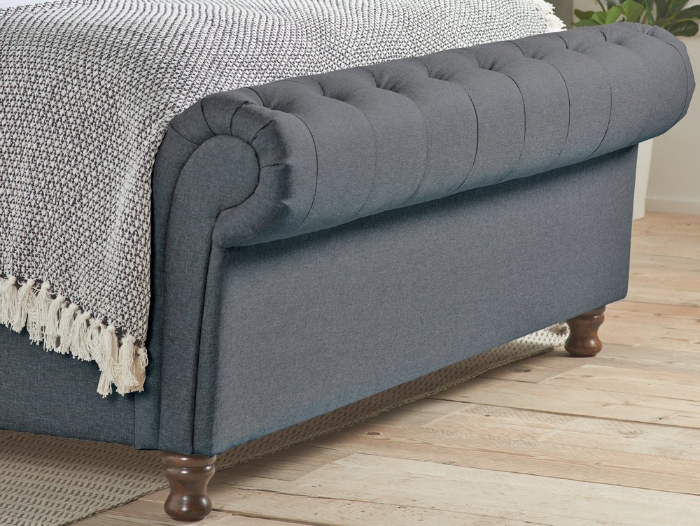 Birlea Birlea Castello 4ft6 Double Charcoal Upholstered Fabric Bed Frame