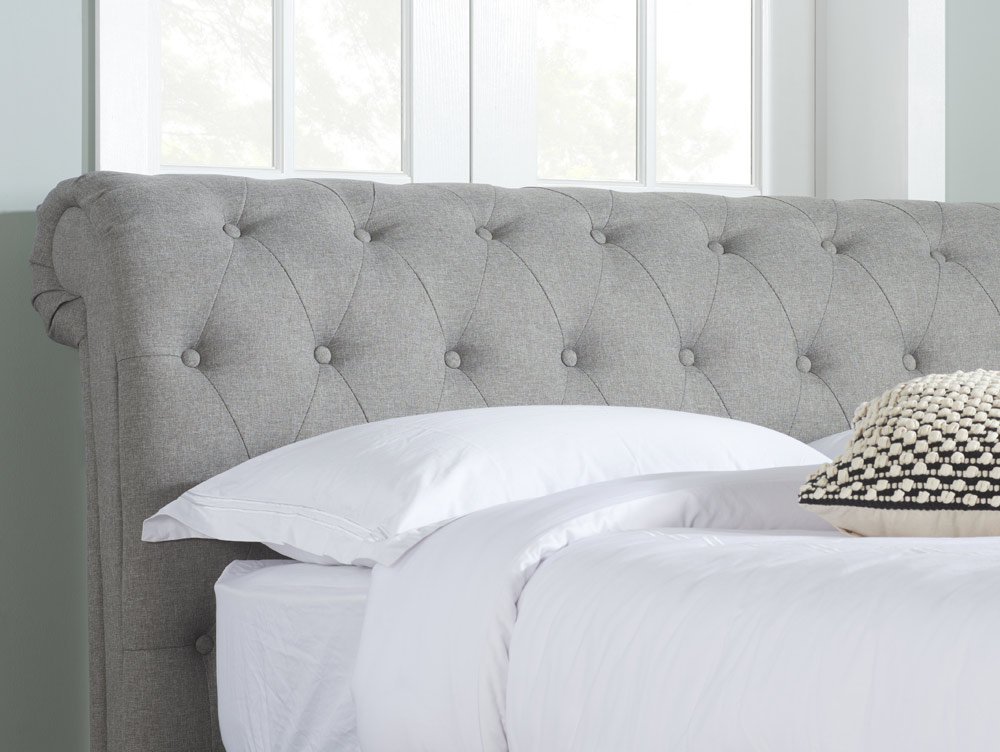 Birlea Birlea Castello 4ft6 Double Grey Upholstered Fabric Bed Frame