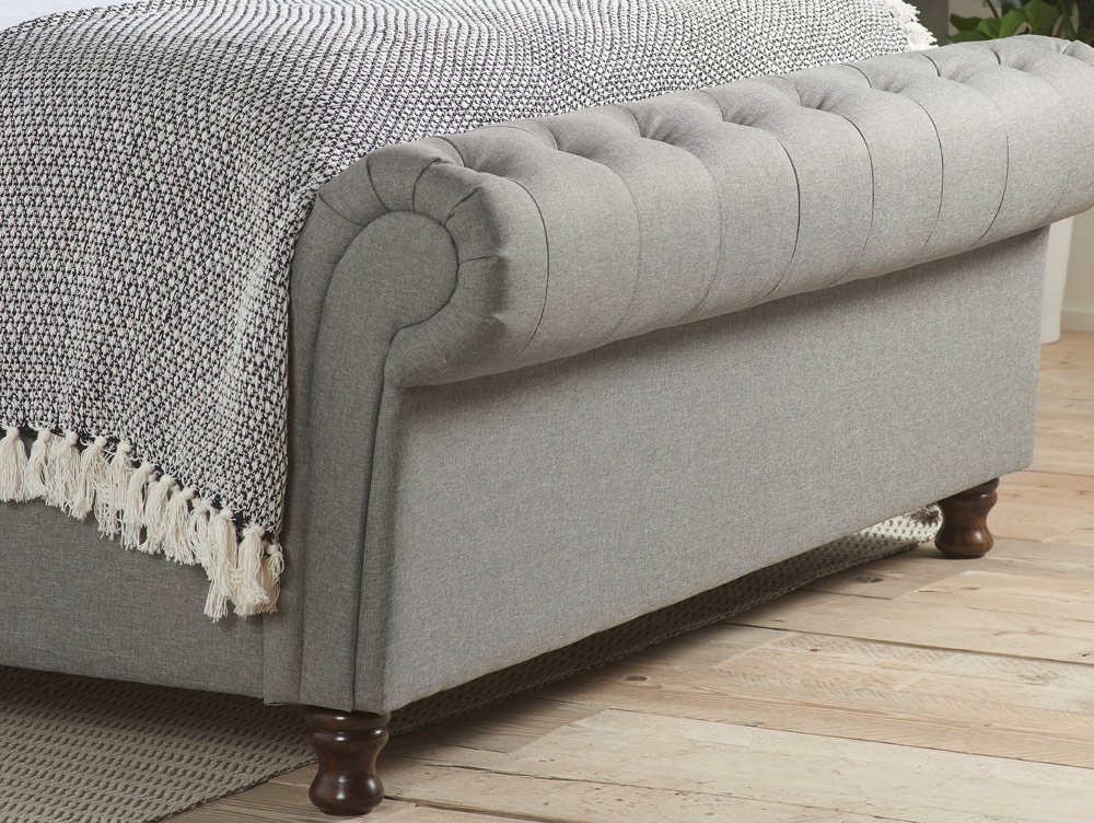 Birlea Birlea Castello 4ft6 Double Grey Upholstered Fabric Bed Frame
