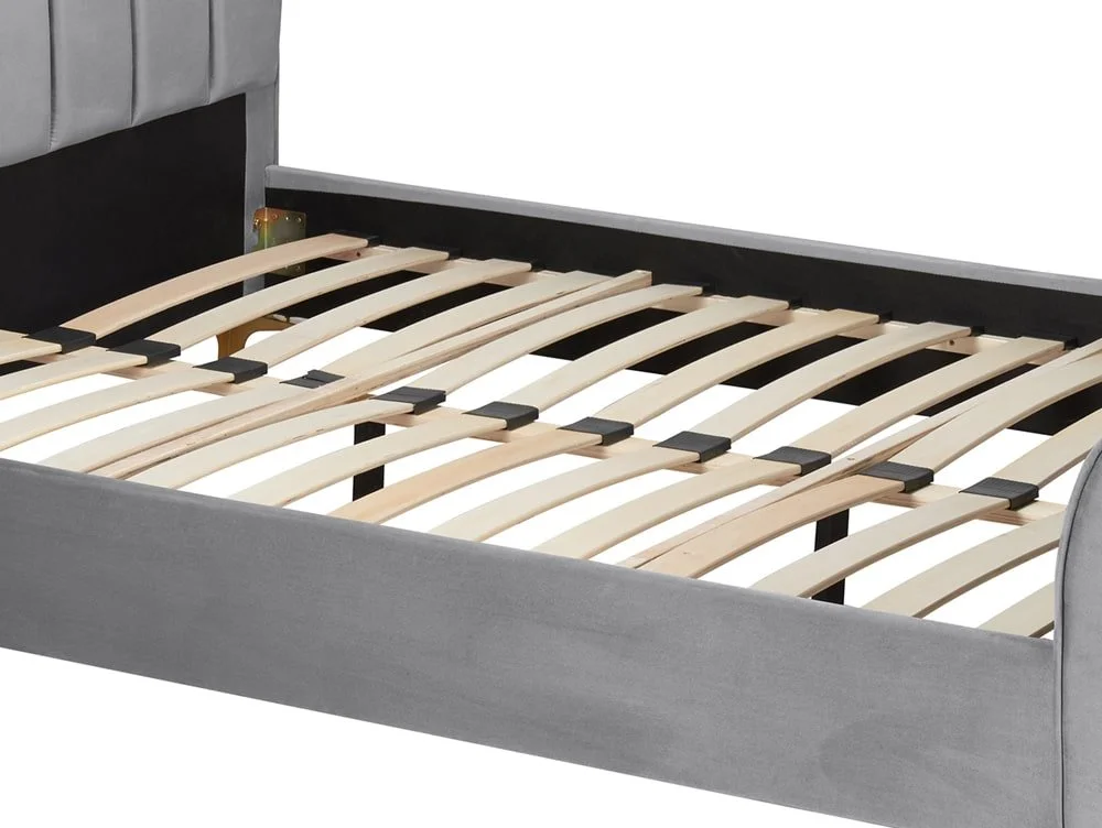Birlea Birlea Clover Grey Velvet Fabric Bed Frame