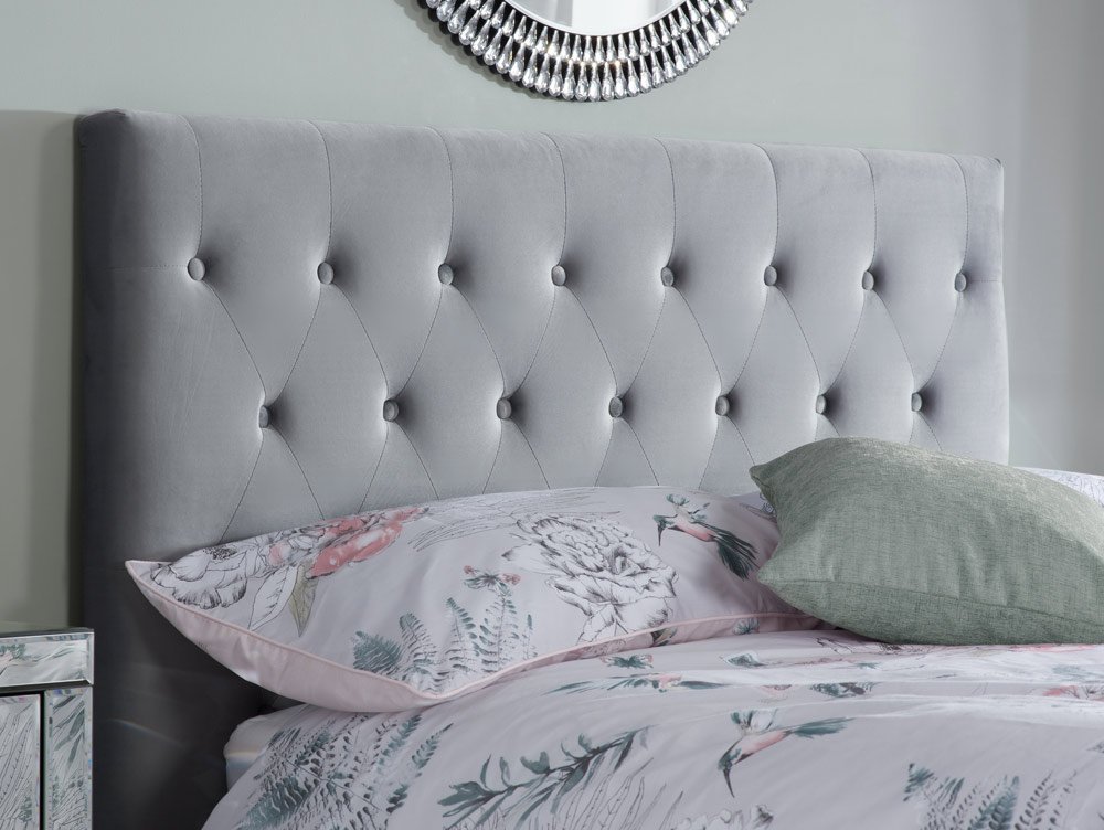 Birlea Birlea Cologne 4ft6 Double Grey Upholstered Fabric Bed Frame