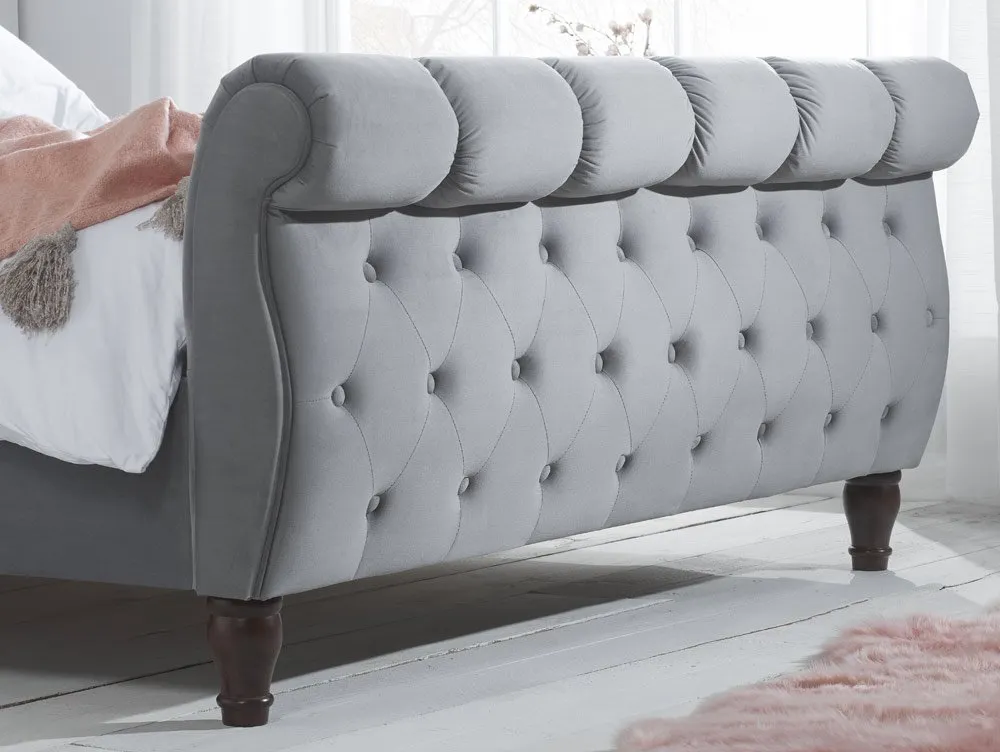 Birlea Furniture & Beds Birlea Colorado 6ft Super King Size Grey Fabric Bed Frame