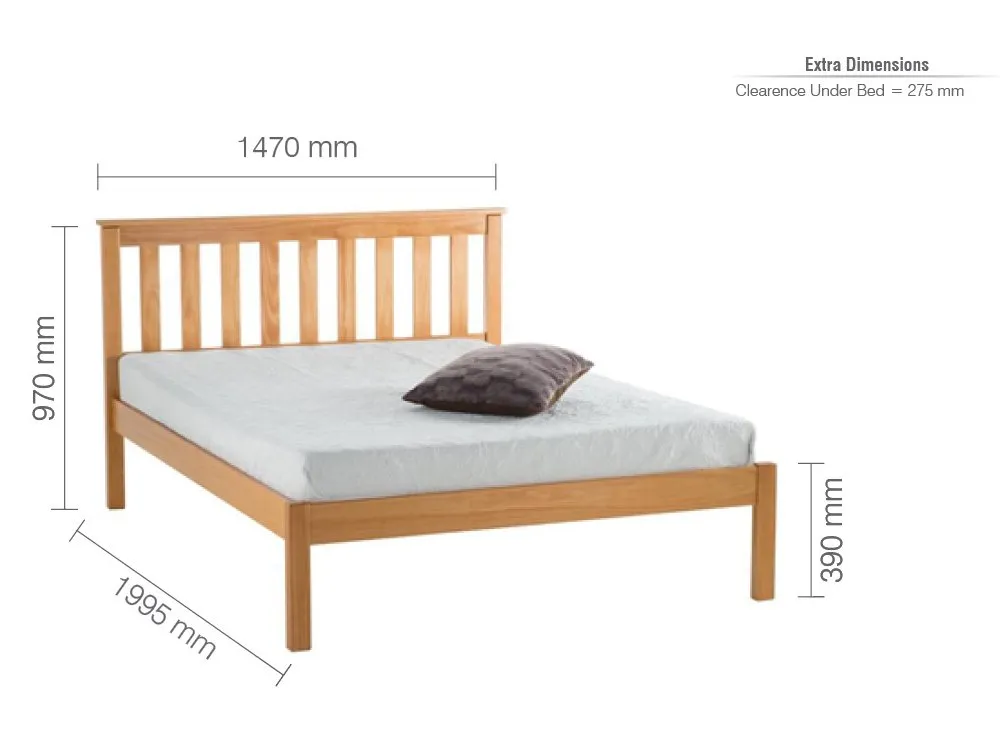 Birlea Furniture & Beds Birlea Denver 4ft6 Double Pine Wooden Bed Frame