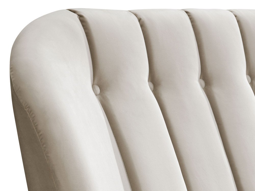 Birlea Birlea Elm 4ft Small Double Warm Stone Upholstered Fabric Bed Frame