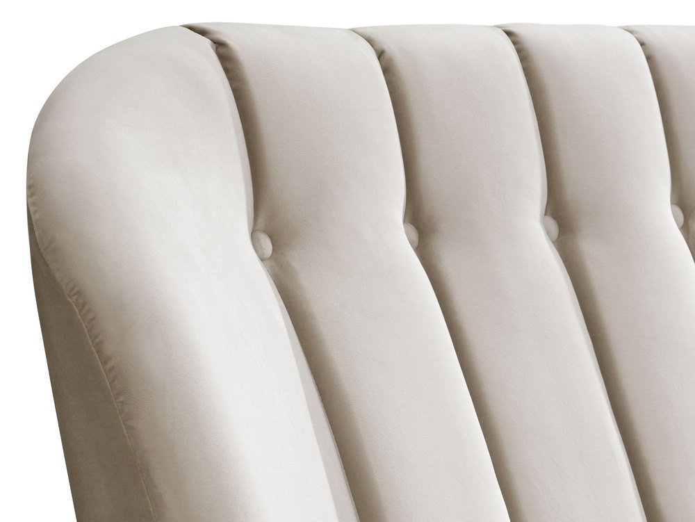 Birlea Birlea Elm 5ft King Size Warm Stone Upholstered Fabric Bed Frame