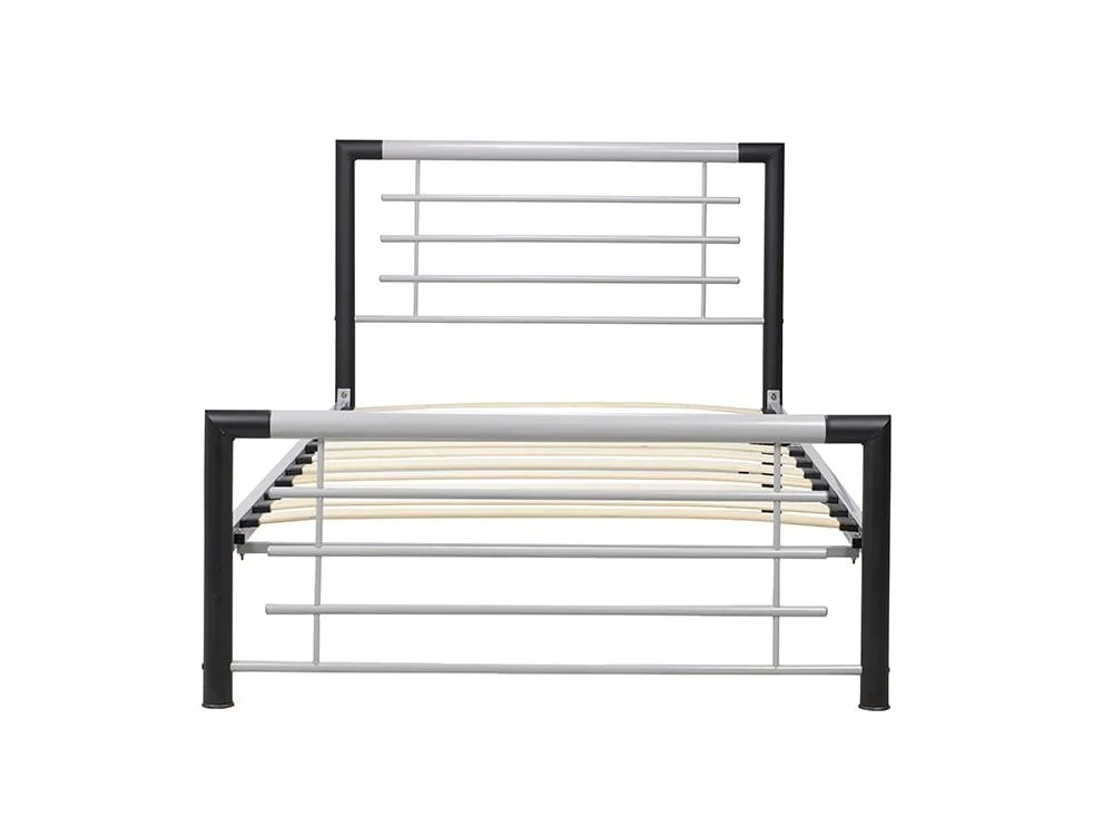 Birlea Furniture & Beds Birlea Faro 3ft Single Black and Silver Metal Bed Frame
