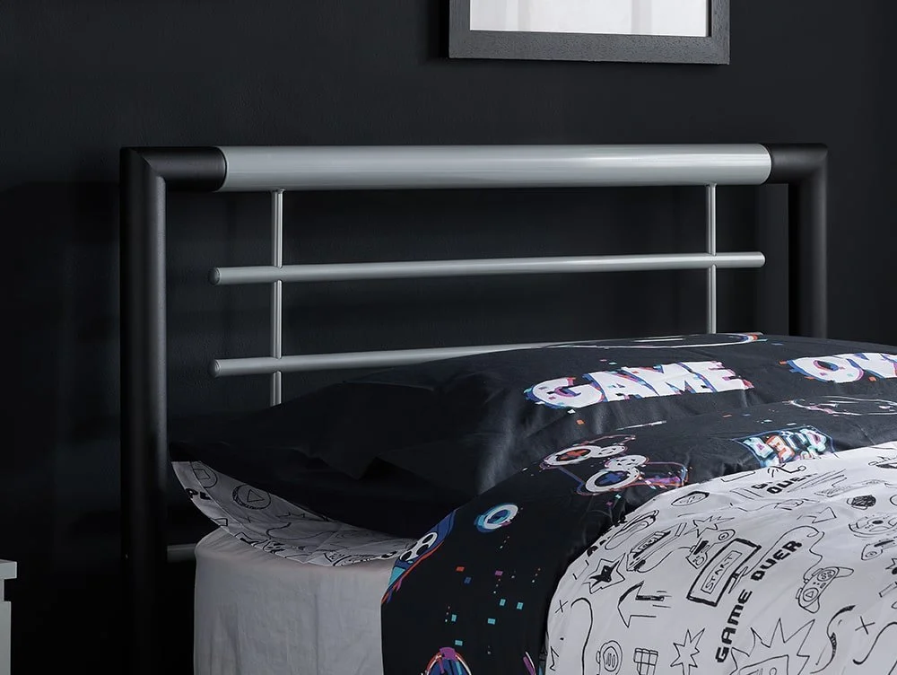 Birlea Furniture & Beds Birlea Faro 3ft Single Black and Silver Metal Bed Frame