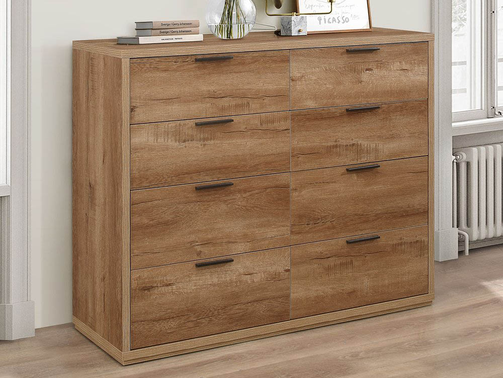 Birlea Birlea Stockwell Rustic Oak Merchant Chest of Drawers (Flat Packed)