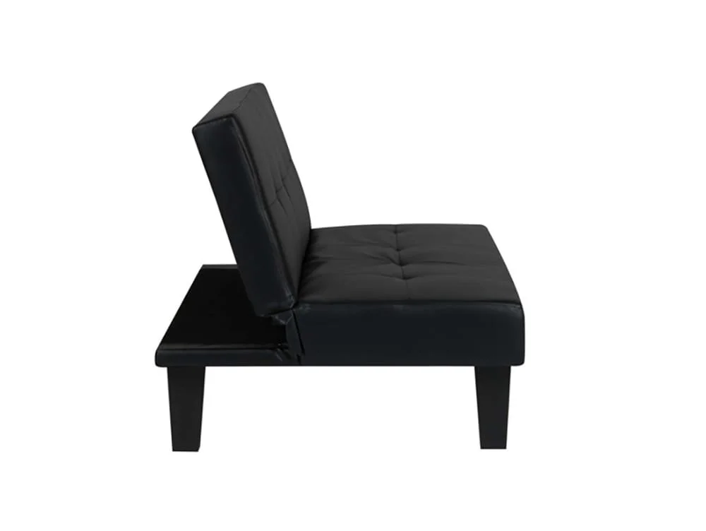Birlea Birlea Franklin Black Faux Leather Sofa Bed