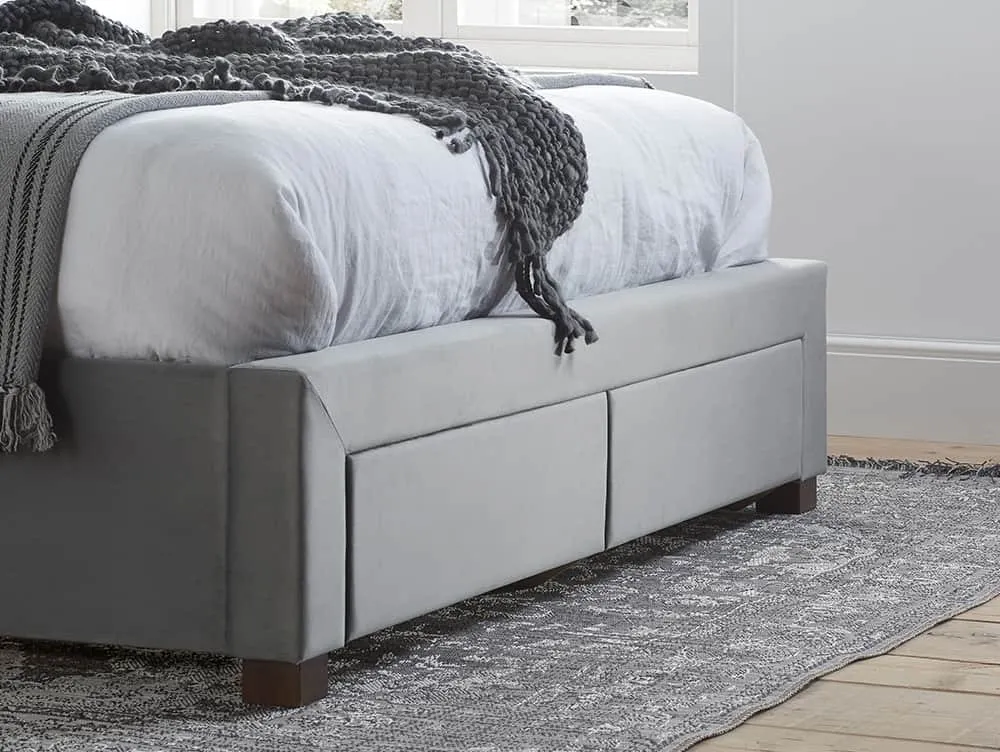 Birlea Birlea Hope Grey Velvet 4 Drawer Storage Bed Frame