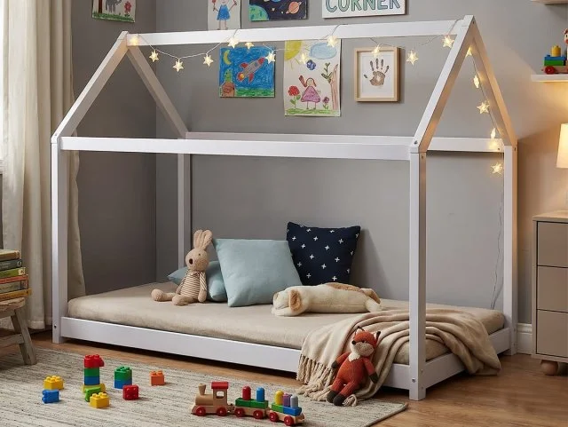 Birlea Birlea House White Wooden Bed Frame