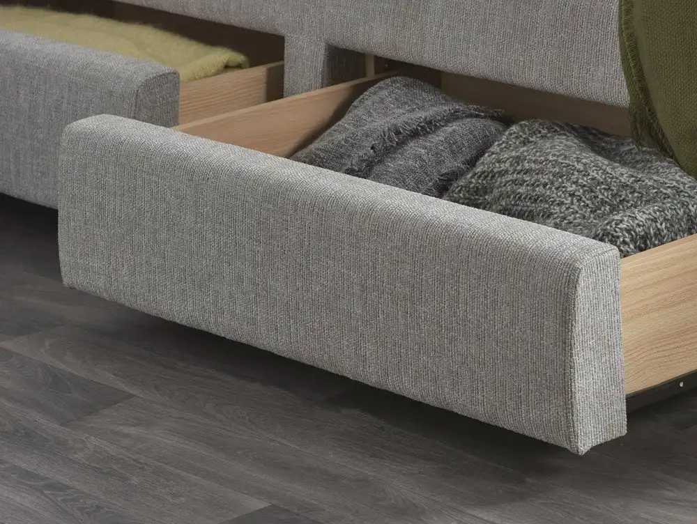 Birlea Birlea Mayfair Grey Fabric 4 Drawer Storage Bed Frame