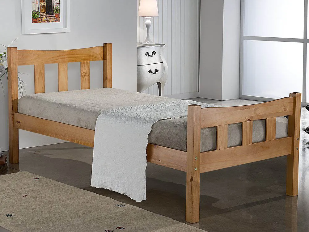 Birlea Furniture & Beds Birlea Miami 3ft Single Antique Pine Wooden Bed Frame