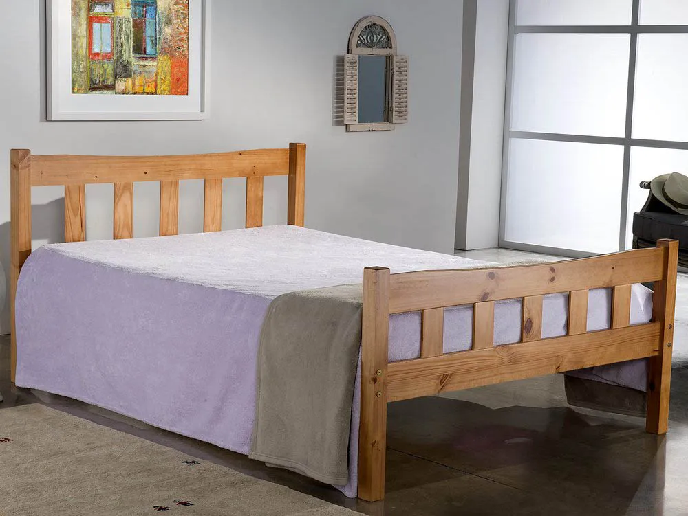 Birlea Birlea Miami Antique Pine Wooden Bed Frame
