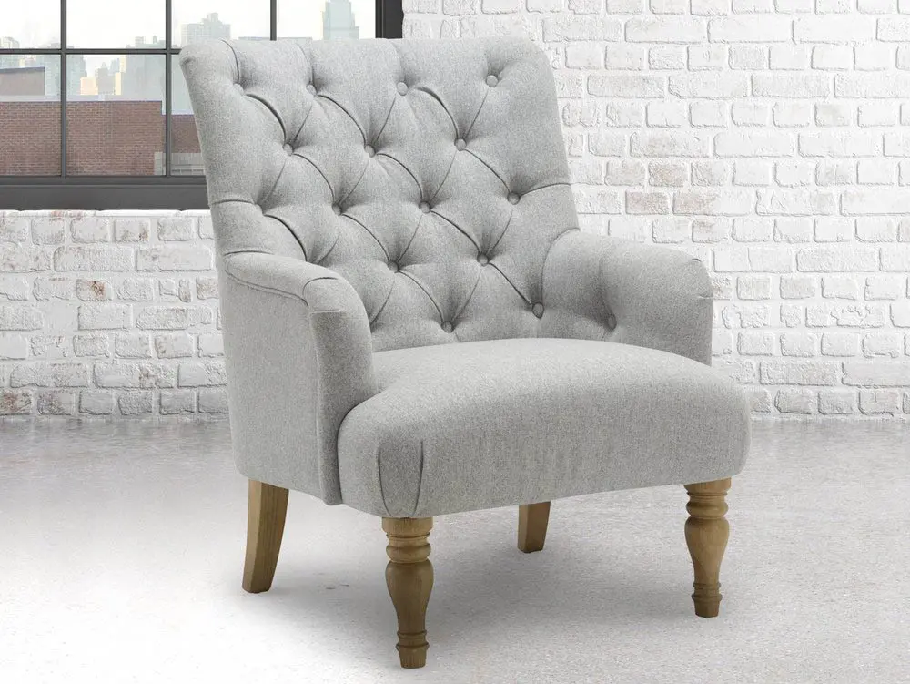 Birlea Furniture & Beds Birlea Padstow Grey Fabric Armchair
