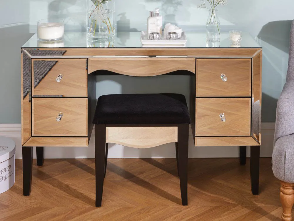 Birlea Birlea Palermo 4 Drawer Mirrored Dressing Table (Assembled)