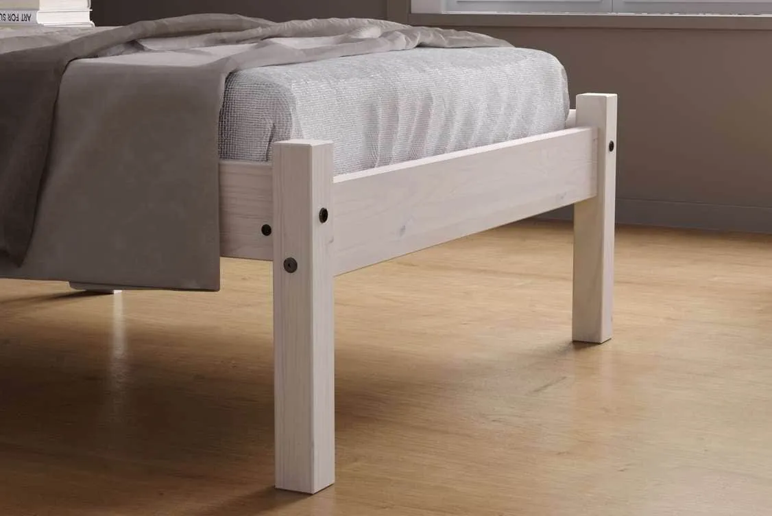 Birlea Furniture & Beds Birlea Rio 3ft Single Whitewash Wooden Bed Frame