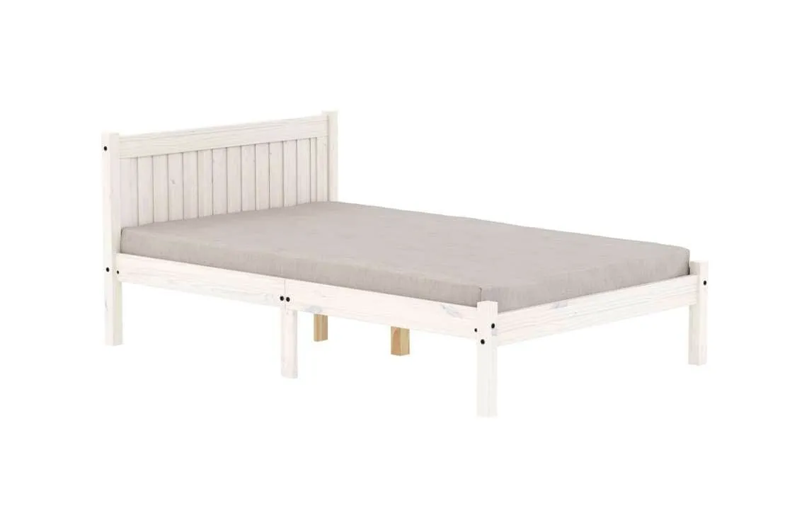 Birlea Furniture & Beds Birlea Rio 4ft6 Double Whitewash Wooden Bed Frame