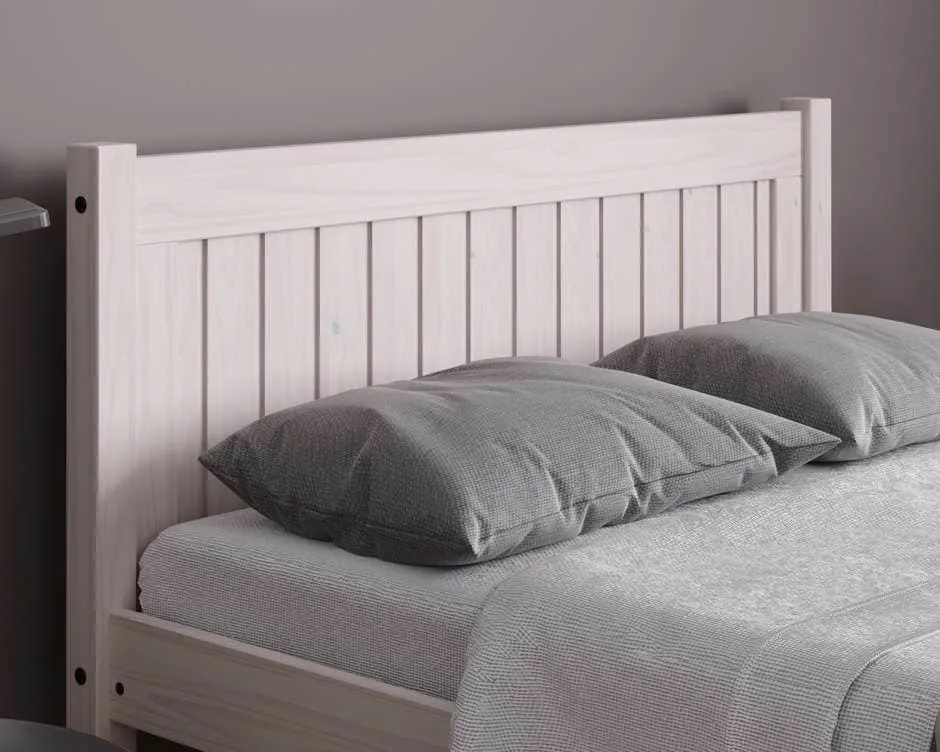 Birlea Furniture & Beds Birlea Rio 4ft6 Double Whitewash Wooden Bed Frame