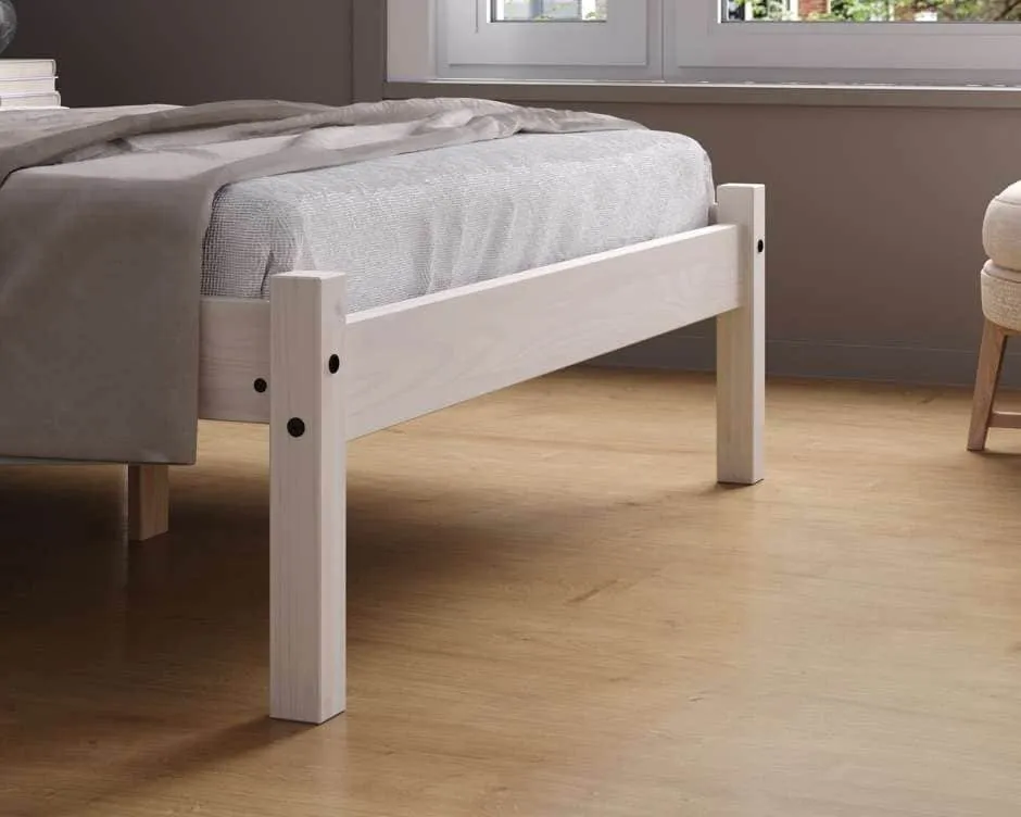 Birlea Furniture & Beds Birlea Rio 4ft6 Double Whitewash Wooden Bed Frame