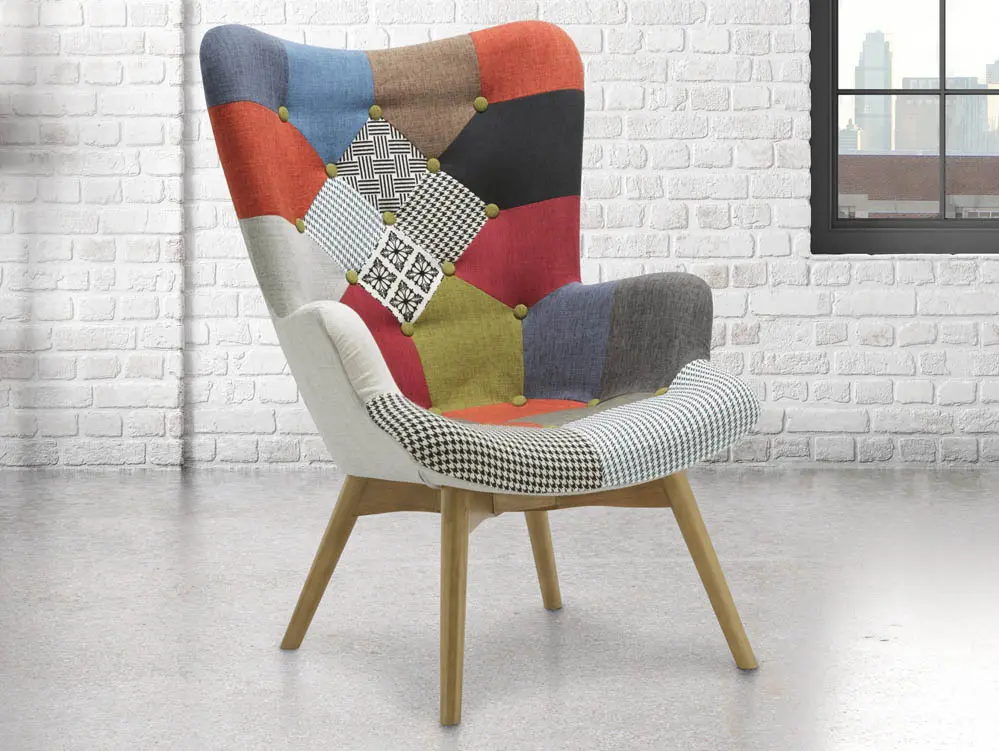 Birlea Birlea Sloane Patchwork Fabric Chair