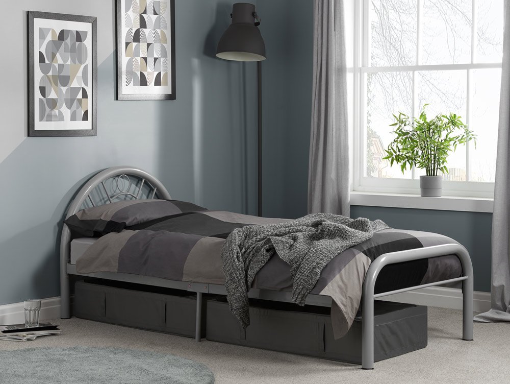 Birlea Birlea Solo 3ft Single Silver Metal Bed Frame