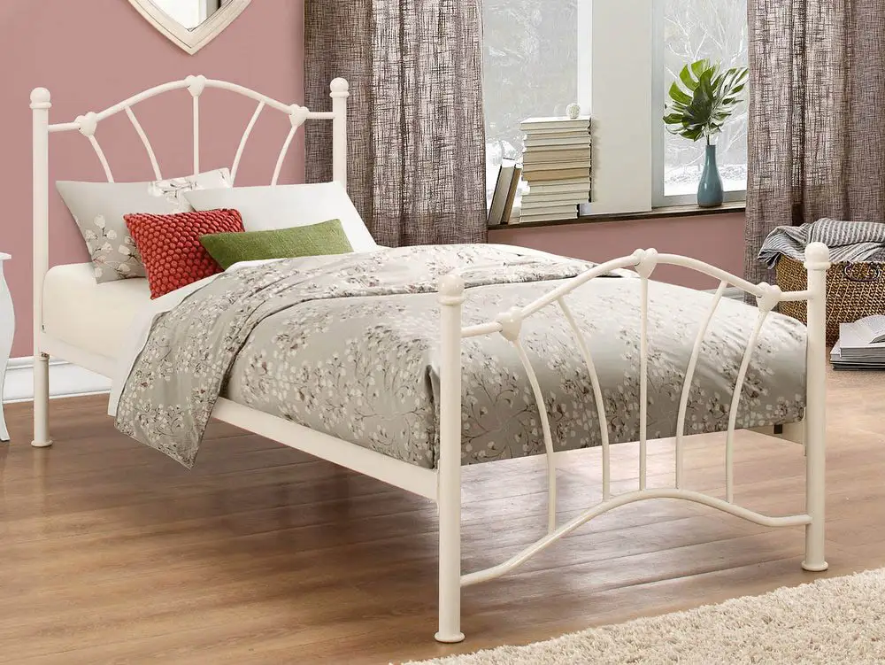 Birlea Furniture & Beds Birlea Sophia 3ft Single Cream Metal Bed Frame