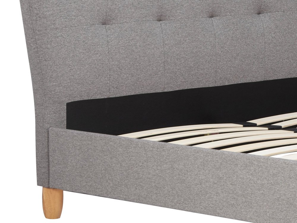 Birlea Birlea Stockholm 4ft Small Double Grey Upholstered Fabric Bed Frame