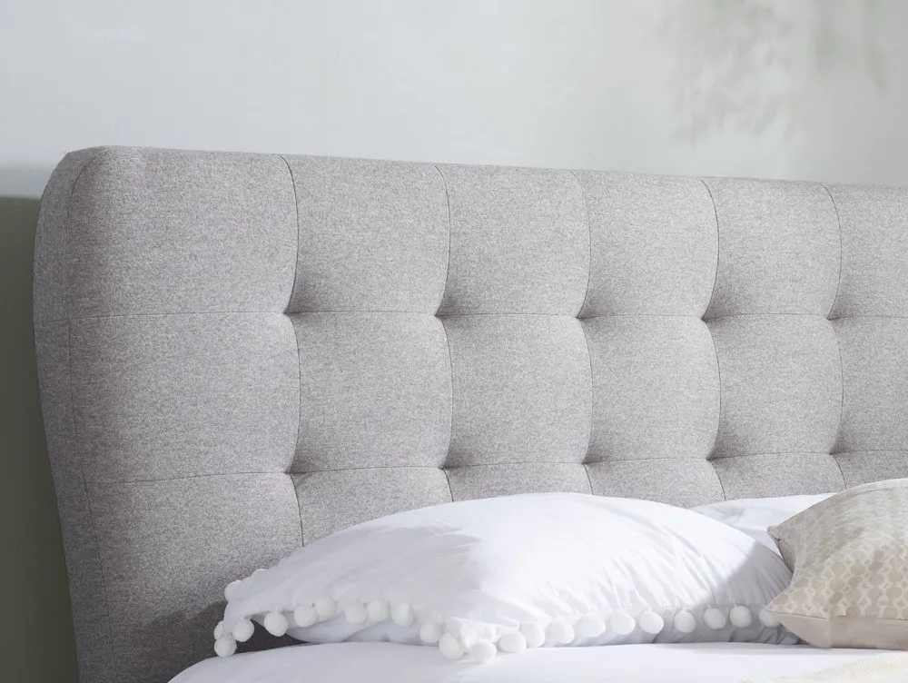 Birlea Furniture & Beds Birlea Stockholm 5ft King Size Grey Fabric Bed Frame