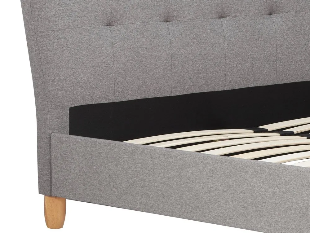Birlea Furniture & Beds Birlea Stockholm 5ft King Size Grey Fabric Bed Frame