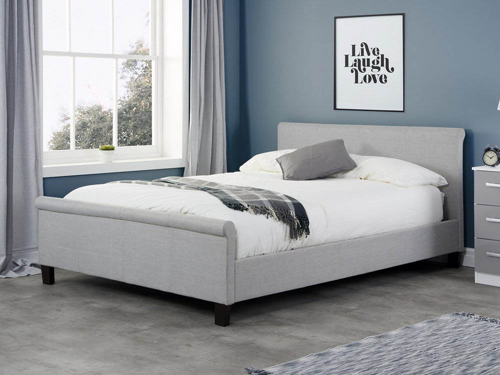 Birlea Birlea Stratus 4ft Small Double Grey Upholstered Fabric Bed Frame