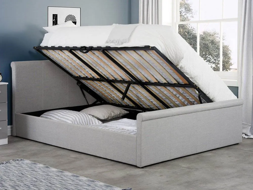Birlea Birlea Stratus Grey Fabric Ottoman Bed Frame