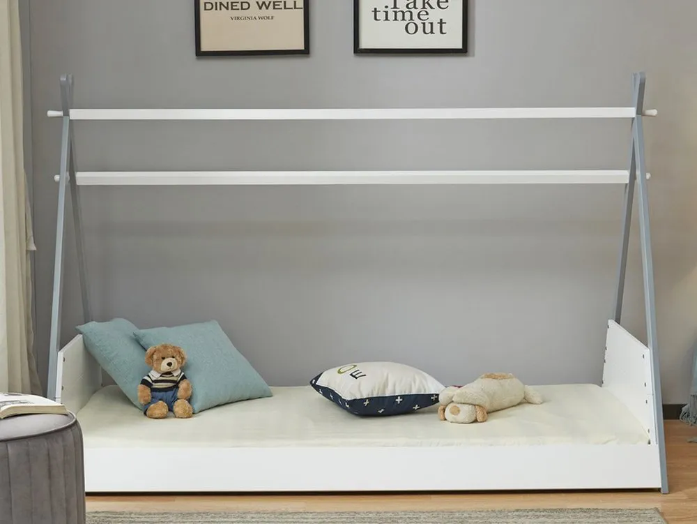 Birlea Birlea Teepee White and Grey Wooden Bed Frame